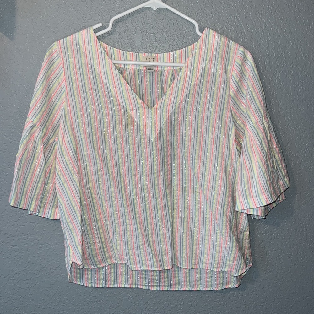 V Neck ruffle trendy 1/4 sleeves Target Brand